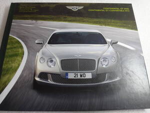 BENTLEY CONTINENTAL GT AND　 CONTINENTAL GT　CONVERTIBLE W12カタログ(時期不明昔のカタログ・おそらく２０１２年頃カタログ）