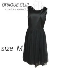 OPAQUE.CLIP ノースリーブワンピース チュールスカート ブラック M