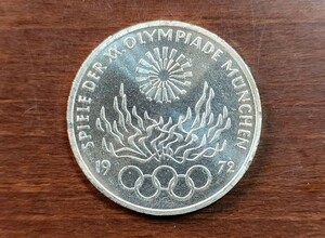 銀貨 保管品 ドイツ ミュンヘンオリンピック記念 10マルク 銀貨 1972年 オリンピック 大型銀貨