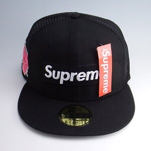 未使用品 Supreme Mesh Back Box Logo New Era Black 7 3/4 61.5cm シュプリーム ニューエラ メッシュバック ボックスロゴ キャップ