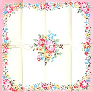 【即決】ペーパーナプキンバラ売り1枚から ポケットサイズ 【Cath Kidston】BLEACHED FLOWERS pink