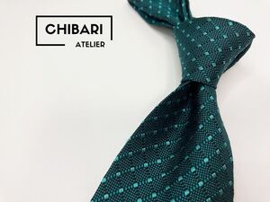 【新古品】Charvet　シャルベ　ドット柄 ネクタイ 3本以上 送料無料 メンズ グリーン系　1202204