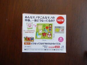 ★11872どうなってるの？あのなかみパズル★中身はどうなってるの？★ピースをはずすと中身が見える！★9ピース★伝承玩具★知育玩具★