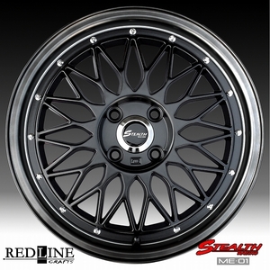 ■ ステルスレーシング ME01 ■ 16x5.5J　軽四用/人気のメッシュ!!　MAYRUN 165/45R16 タイヤ付4本セット　