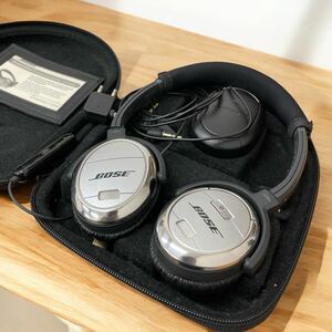 ●B Bose QuietComfort 3 Acoustic Noise Cancelling Headphones 中古品 現状品 ヘッドフォン ノイズキャンセリング ブラックシルバー BOSE