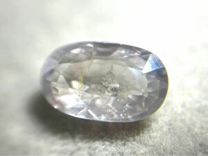 ★100円スタート★非加熱サファイア　薄紫　1.24ct 8x5mm オーバル パープル　宝石 タンガ