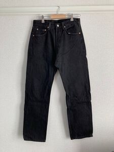 美品！00s Levis リーバイス 501 ブラック デニムパンツ 濃黒 後染め サルファ USA製 W31L30☆90s 80s 505 517 赤耳 ビンテージ 66前期 