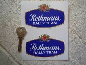 ◆送料無料◆ 海外 ロスマンズ ラリーチーム Rothmans RRLLY TEAM 100mm 2枚セット　ステッカー