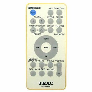 【中古】【ゆうパケット対応】TEAC オーディオリモコン RC-1187W [管理:1150029169]