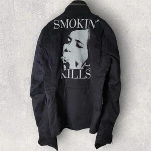 HYSTERIC GLAMOUR ヒステリックグラマー M-65 フィールドジャケット SMOKIN KILLS Sサイズ