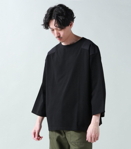 1円スタート 美品 JOURNAL STANDARD ジャーナルスタンダード J.S Homestead COMMANDO BASQUE SHIRT バスクシャツ ブラック Mサイズ 2枚目