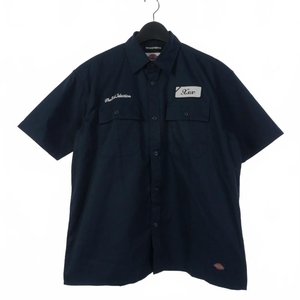 ディッキーズ Dickies ゴッドセレクション GOD SELECTION XXX ワークシャツ 半袖 ワッペン 刺? S ネイビー GX-S21-DSH-01 メンズ