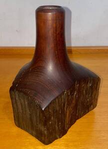 【No.295】 Vintage Jarrah Fence Post Wood Vase 花瓶 一輪挿し 80 years old オーストラリア製 ヴィンテージ 現状品