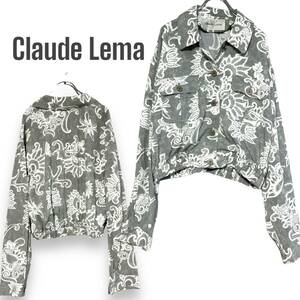 Claude Lema ウエストギャザー　ブラウス　シャツ　ペイズリー　古着　 サイズF 総柄