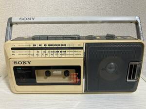 昭和レトロ 80s★SONY CFM-140TV ラジオカセットレコーダー★☆★通電確認済み/ジャンク