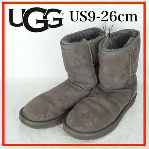 EB6953*UGG*アグ*レディースショートムートンブーツ*US9-26cm*グレー