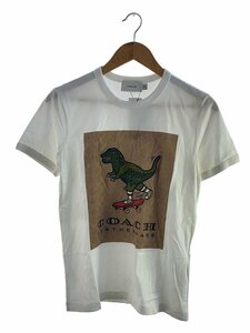 COACH◆Tシャツ/XS/コットン/WHT/プリント