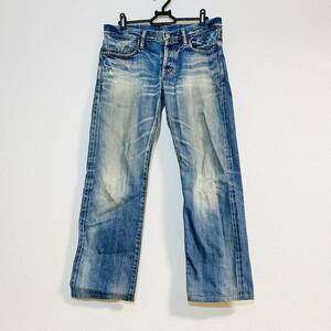 【USED】HYSTERIC GLAMOUR スタッズ ストレート デニム 30 ヒステリックグラマー ジーンズ ジーパン インディゴ ウォッシュ ボタンフライ