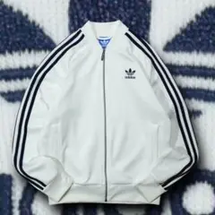 adidas ATP トラックジャケット ホワイト スリーストライプ 襟なし