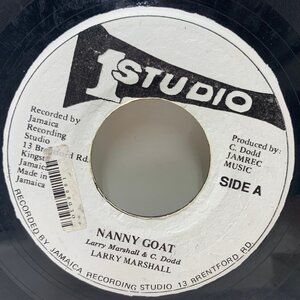 【ビターな味わい広がるウィキッドチューン】JAプレス 7インチ LARRY MARSHALL Nanny Goat (Studio One) ラリー・マーシャル 45RPM.