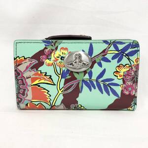 ○★訳有り 新品未使用　Vivienne Westwood (ヴィヴィアンウエストウッド)　TIGER FLOWER　小銭入付キーケース　グリーン★○