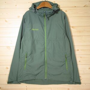 ◎極美品！Marmot マーモット MOJ-S2286◆WIND JACKET ナイロンジャケット はっ水 フード アウトドア◆メンズ 緑 Mサイズ◆AA0555