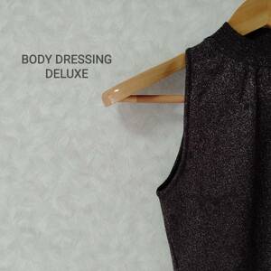 BODY DRESSING Deluxe ボディドレッシング デラックス トップス タンクトップ ラメ ノースリーブ レディース サイズ9 ブラウン SJJ136