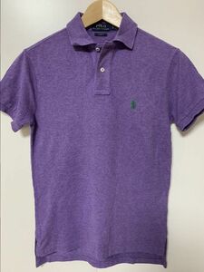 ☆US古着 Polo Ralph Lauren ラルフローレン ポロシャツ ポニーロゴ 紫 レディース【XS】鹿の子 コットン　　　　　◆9231◆