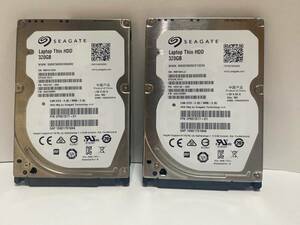 Seagate HDD 320GB ST320LT012 2個セット / 7mm 2.5インチ 正常判定品