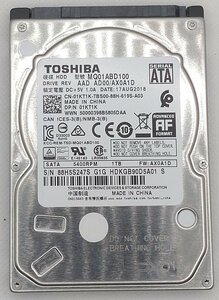 ●TOSHIBA MQ01ABD100 SATA 2.5 HDD 1TB 使用時間 2140時間 中古