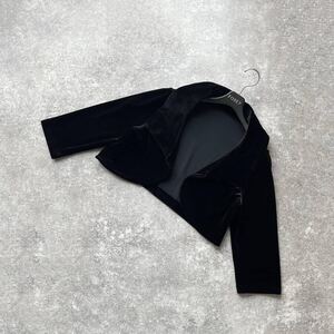 VELOUR NOIR 42 黒ベロア 襟ボレロ