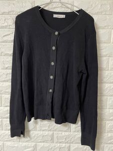 ZARA ニットカーディガン 黒 Lサイズ　美品