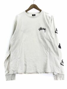 STUSSY ステューシー プリント Tシャツ sizeM/白 ■■ ☆ ebc6 メンズ
