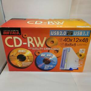 送料無料 CD-R書き込み確認済 BUFFALO バッファロー CRW-L40U2 USB接続 外付け CD-RWドライブ