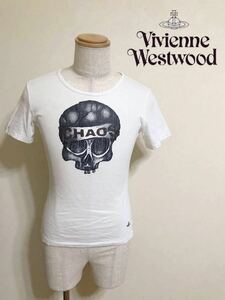 Vivienne Westwood MAN ヴィヴィアン ウエストウッド マン スカル Tシャツ ホワイト トップス サイズ44 半袖 日本製 白 VW-J2-77099