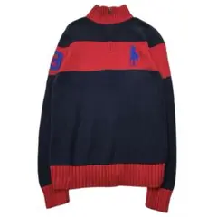 POLO Ralph Lauren コットンニット　ハーフジップ　ビッグポニー