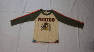 MISATOMIKI キッズ 女の子 トップス 長袖Tシャツ 100㎝ ベージュ系 MEXICO