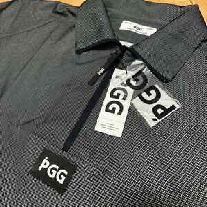 4/M 新作/新品定価28600円/パーリーゲイツ/ 【PGG】メッシュ×天竺 ボンディングピンソニック メンズ　半袖プルオーバー これからの季節に