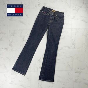 美品 Tommy jeans トミージーンズ セミフレアデニムパンツ ジーンズ ボトムス レディース グレー サイズ0*OC183