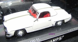 【SALE】PM☆1/43 430033150 メルセデスベンツ 190SL　Ｗ/ハードトップ 1955 ホワイト 2016台限定