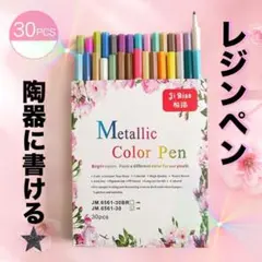 レジンペン 陶器 ペン メタリックカラーペン お絵描き 30色 工作　イラスト