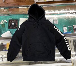 良品 Supreme 18SS Sideline Hooded Sweatshirt ブラック M パーカー シュプリーム サイドライン フーディ スウェット プルオーバー