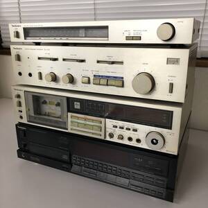 Technics ステレオカセットデッキ / CDプレーヤー / プリメインアンプ / FM AM ステレオチューナー オーディオ 4点 セット ジャンク