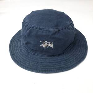 90s STUSSY ステューシー コットンハット ネイビー 7 1/4サイズ 