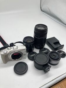 【完動品、極美品】SONY EOS M3 ミラーレス一眼カメラ　動作確認済み　トリプルズームレンズキット55-250mm/22mm/18-55mm