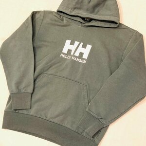 HELLY HANSEN　ヘリーハンセン　ゴールドウイン製　ビッグ ロゴ 刺繍　スウェット パーカー フーディー　カーキ系　M　HE32161