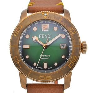 値下 フェンディ FENDI F131020201 アクアダイバー 自動巻き メンズ 美品 箱・保証書付き A#133004