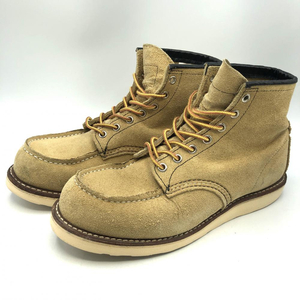 【中古】RED WING 19年製 8173 アイリッシュセッター モックトゥ 犬タグ サイズ27.5cm ベージュ　レッドウィング[240017631287]