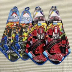 4枚セット、新品☆仮面ライダーシリーズ、仮面ライダードライブ☆ループ付きタオル