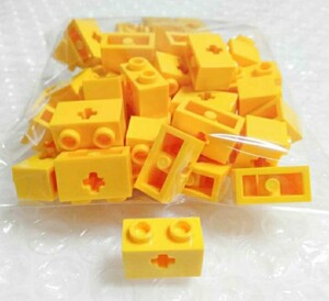 50個　黄色　LEGO　レゴ　未組み立て　未使用　パーツ　部品　十字